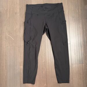 Lululemon Black Fast and Free Leggings 25”